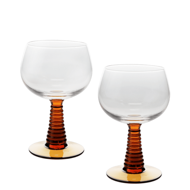 Retro Roemer Glasses - Amber 