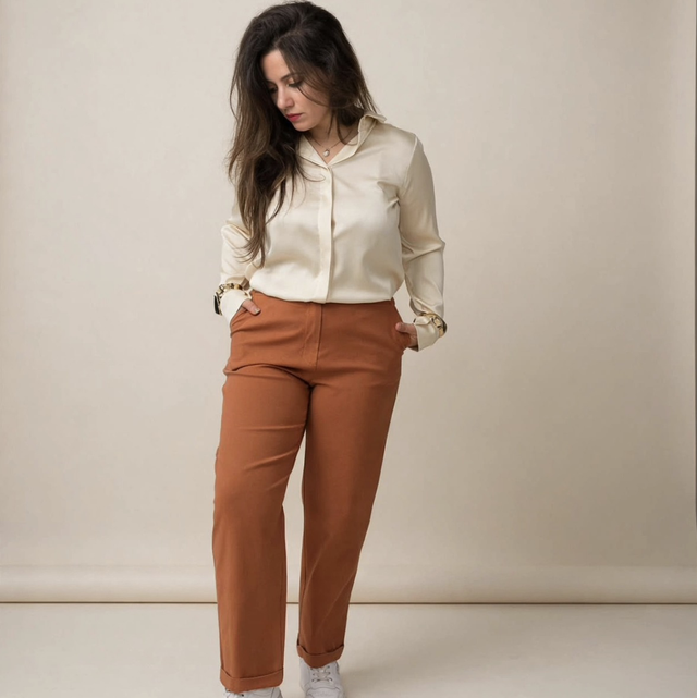 Pantalone Coccio in Cotone