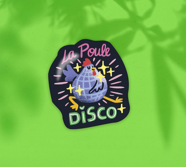 Sticker "La Poule Disco" 🐔🪩