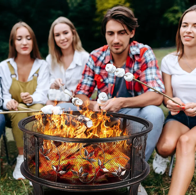 Portable Fire Pit, 27 Inch Garden Fire Bowl