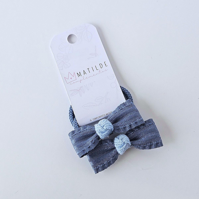 Colet Lazo Par Liso Azul