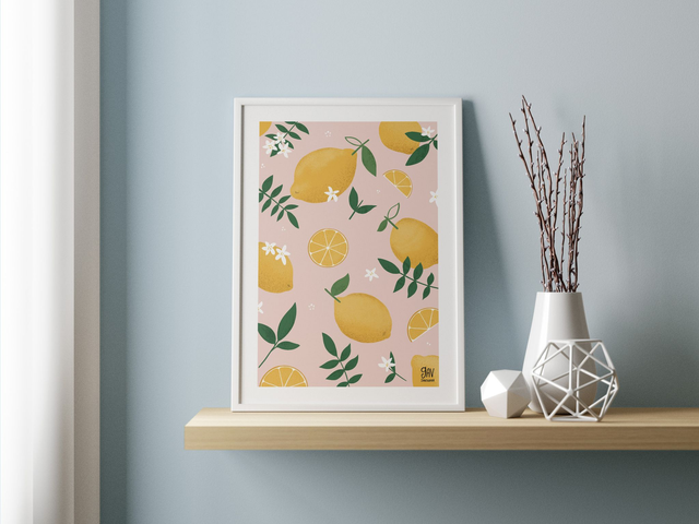 Lemons, wall art print