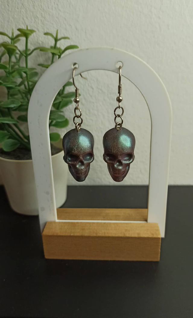 Boucle d&#039;oreille tête de mort (421)