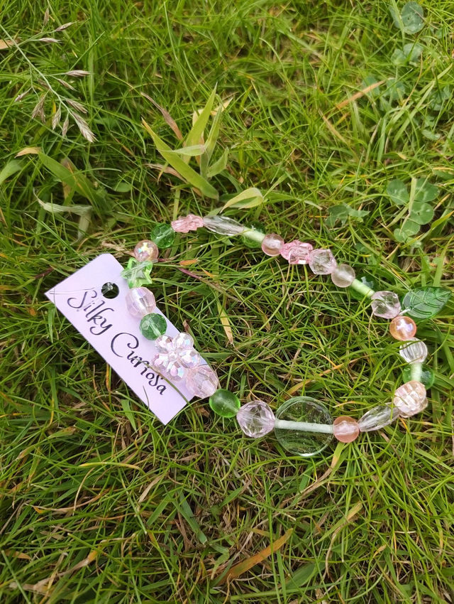 pink &amp; green bracelet