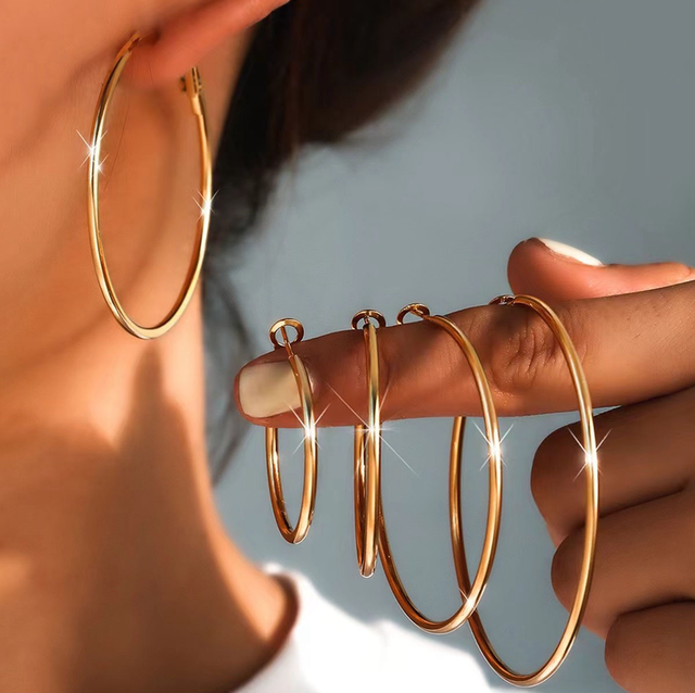 Boucles d’oreilles CRÉOLIA Lot de 4 Paires | En acier inoxydable 