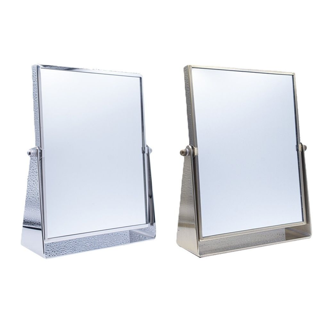 Espejo metalico giratorio plateado o dorado 70507 