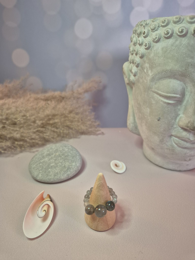 Bague HARMONIA – Labradorite naturelle (Madagascar)