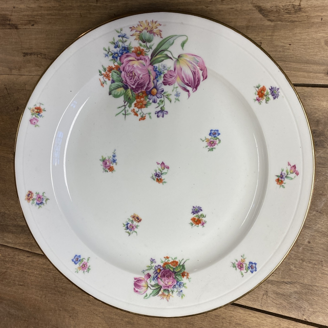 Plat rond demi porcelaine P.L.