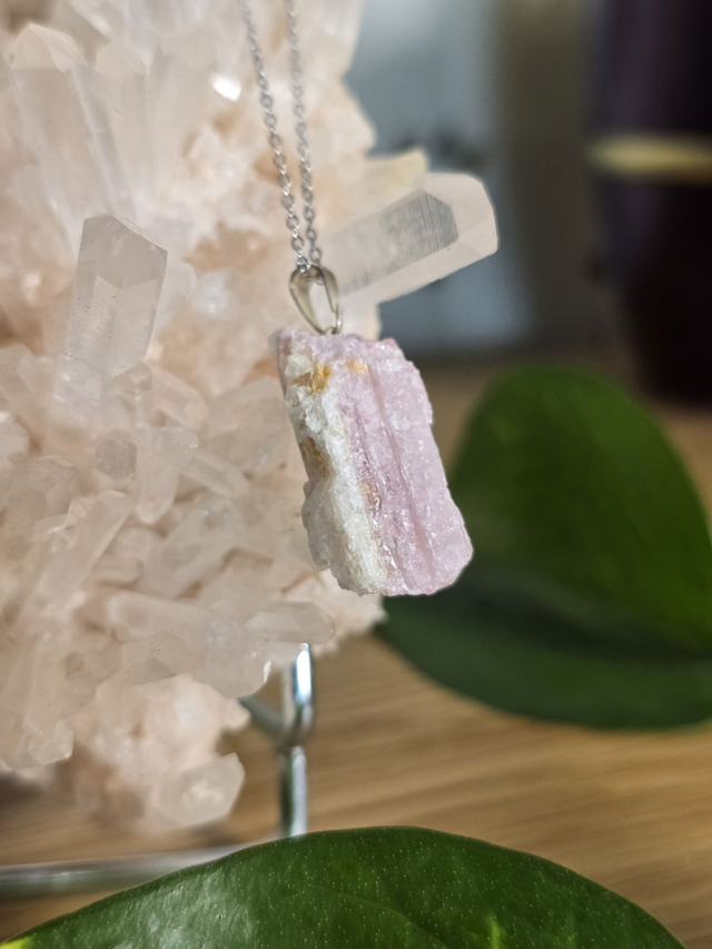 Pendentif Tourmaline Rose brute