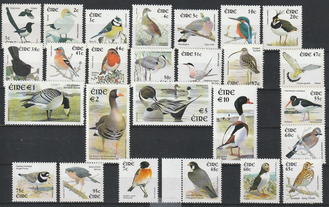 Ireland 2002 - 2004 Definitives,Birds Complete Set(26v) MNH