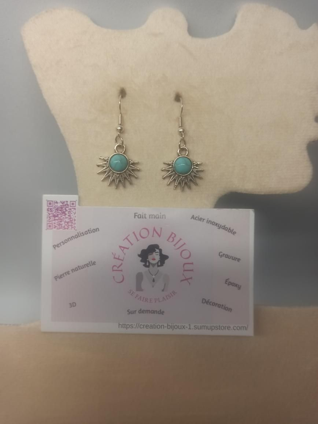 Boucle d'oreille Demi soleil 