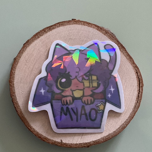 MYAO box sticker