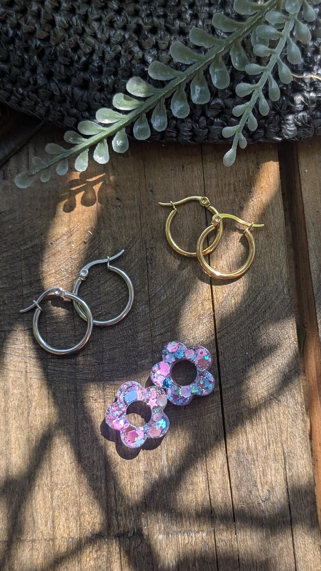 Boucles d'oreilles fleurs 