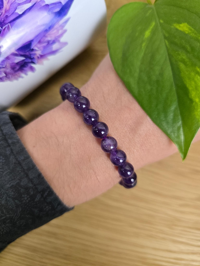 Améthyste - Bracelet perles de 8 mm