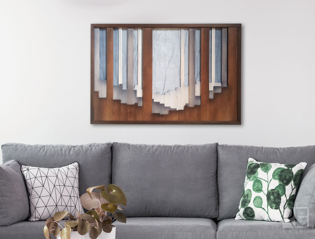 „W nieznane” - trójwymiarowy, drewniany obraz 