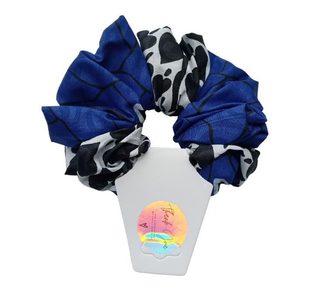 Blue Ankara Scrunchie 