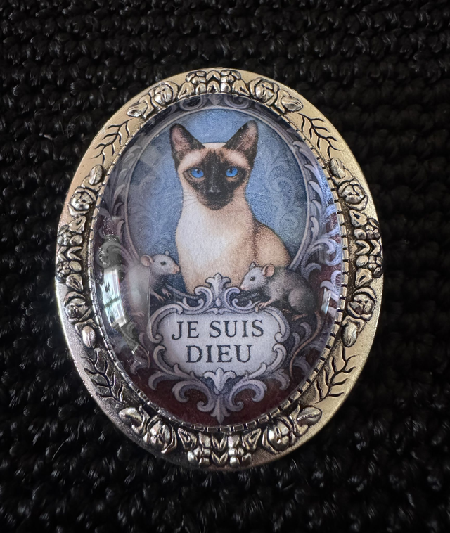 Broche chat oriental