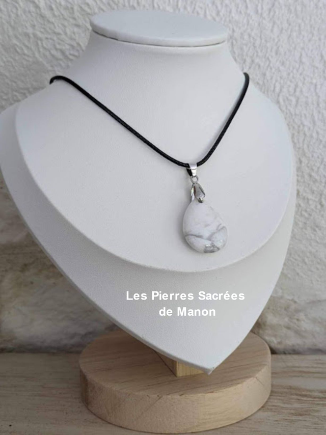 Pendentif Goutte Howlite