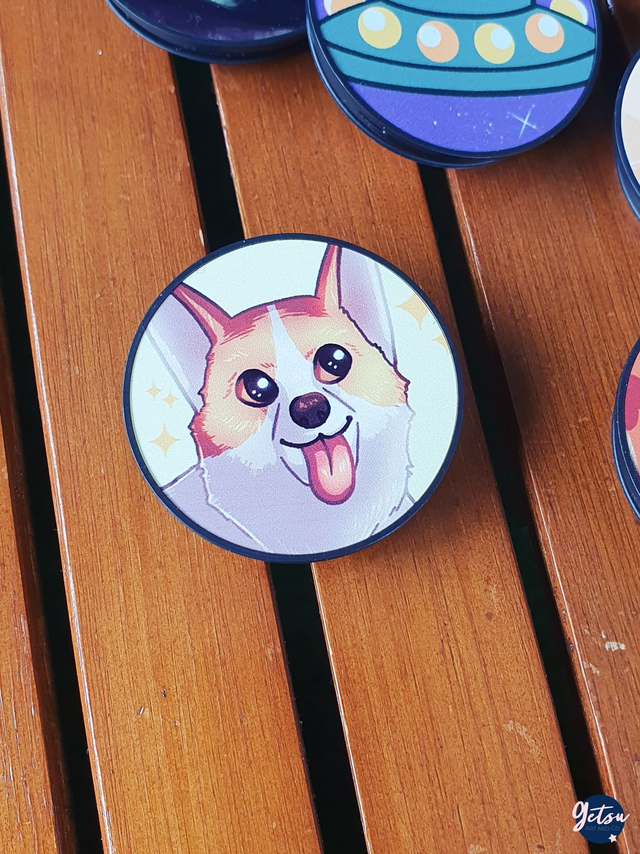 Poignée de téléphone chien corgi