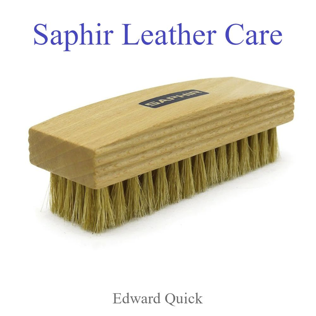 SAPHIR BEAUTE DU CUIR - WHITE or BLACK SHOE SHINE BRUSH - 12.5cm
