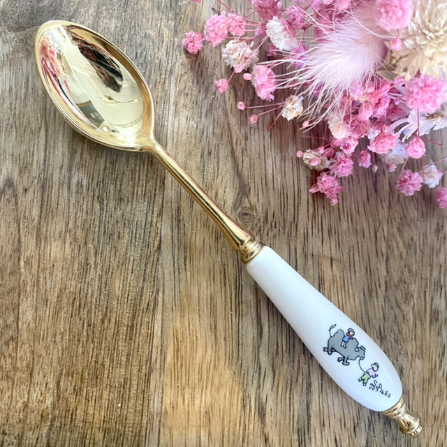 Cuillère animaux porcelaine
