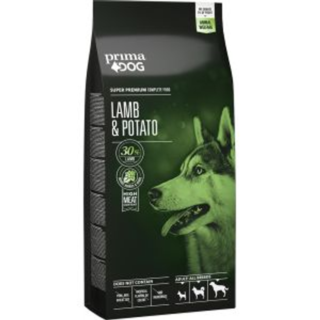 PrimaDog Adult All Breeds Lammas-peruna 10 kg