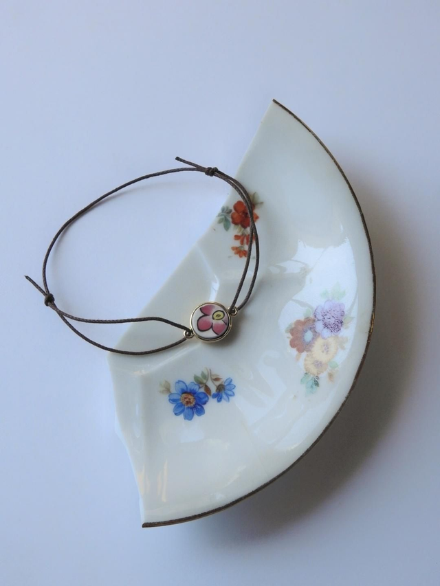 Bracelet cordon simple - faience - Lunéville no.1