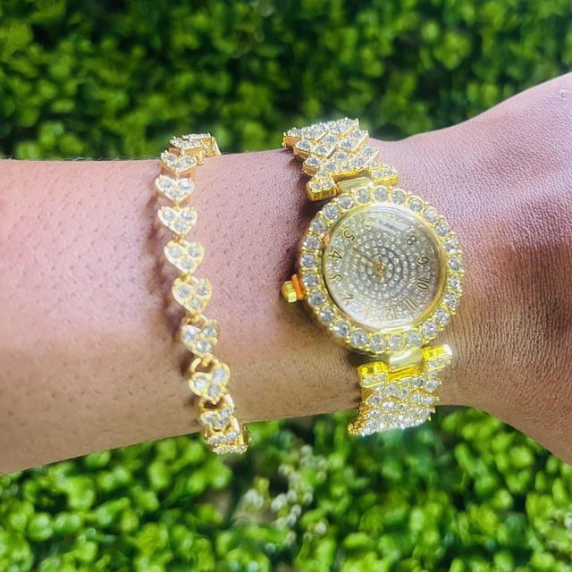 Montre +bracelet luxe 