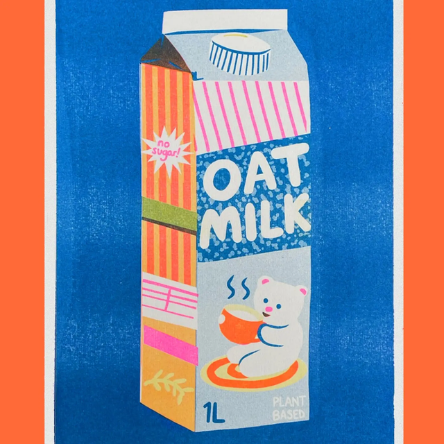 A4 Risograph Oat Milk Print