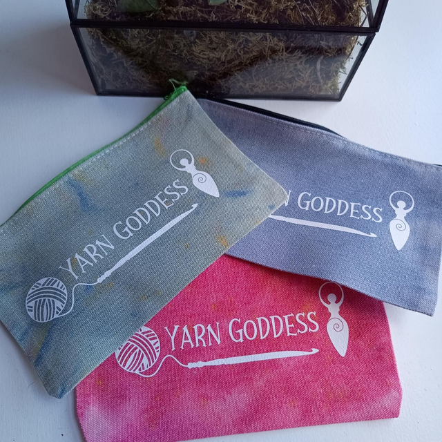 Hand dyed Crochet Hook Pouch