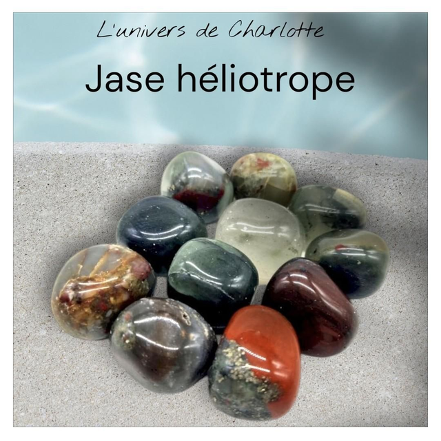 Pierre roulée "Jaspe héliotrope"