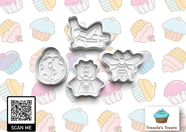Bugs Fondant/cookie stamps with cutters 