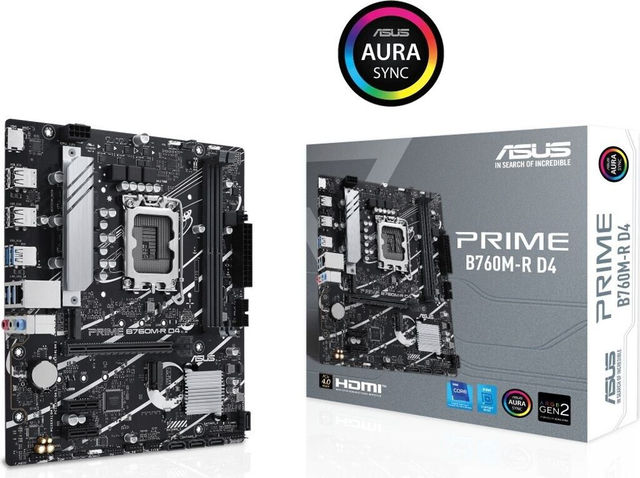 02.2.0076 – Scheda Madre ASUS Prime B760M‑R D4 – Micro‑ATX business/gaming per Intel 12ª/13ª/14ª Gen
