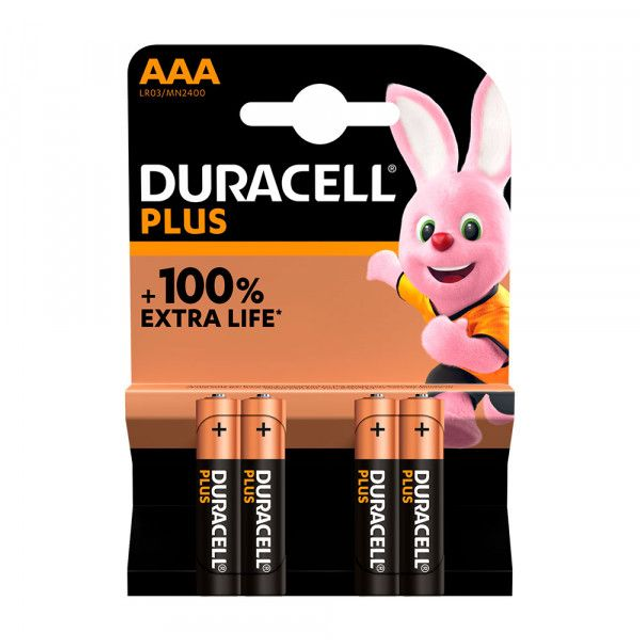 Blister de 4 pilas alcalinas  DURACELL  mod.  LR03  -  AAA