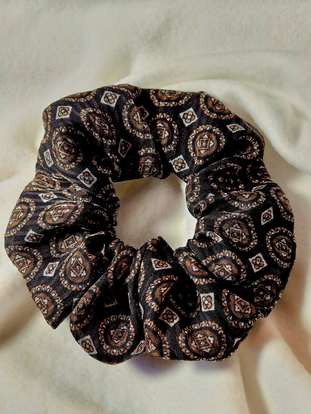 Chouchou 100% soie noir