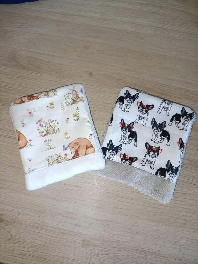 GANTS FLUFFY (débarbouillette ou démaquillante)