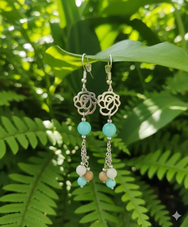 Boucles d'oreilles Amazonite - Sérénité &amp; Intuition