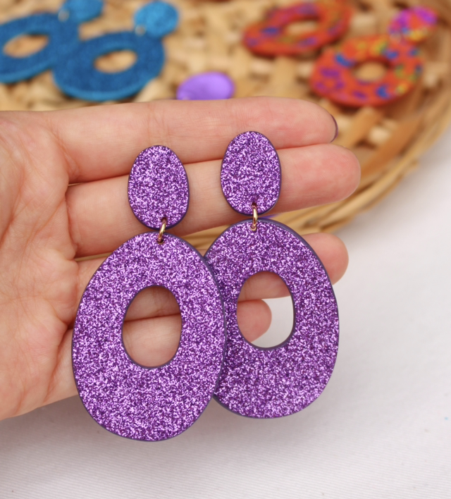 Iris • violet pailleté