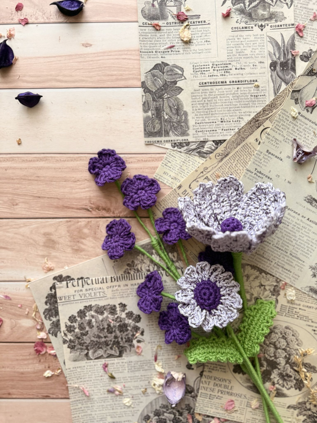 Bouquet cosmos violet 