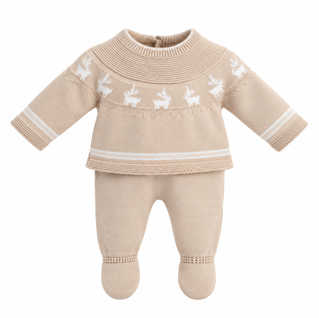 Reindeer knitted set - newborn 