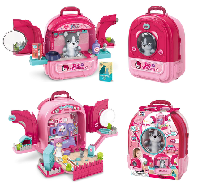Hospital Pet Play Set - Pink Dog