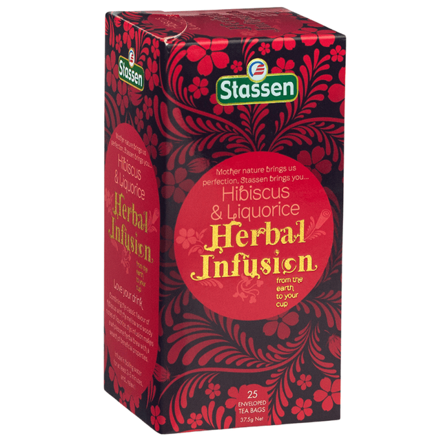 Stassen Hibiscus & Liquorice Herbal Infusion Tea Gastro-Teebeutel