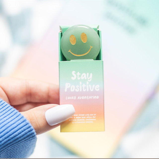Stay Positive - Green Aventurine Happy Face Crystal
