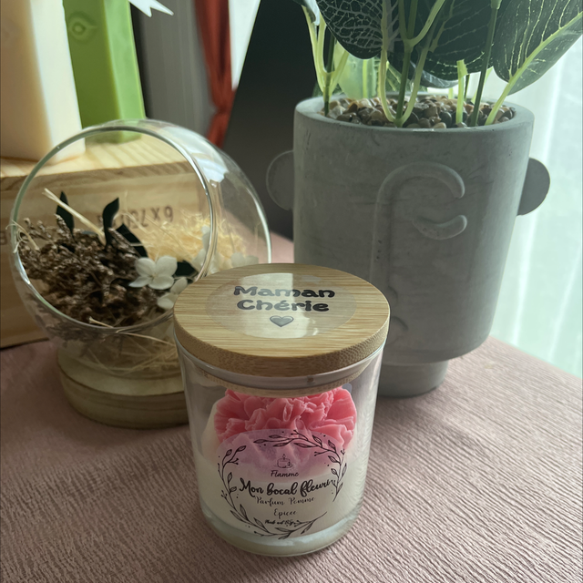 Mon bocal fleuri Œillet Rose