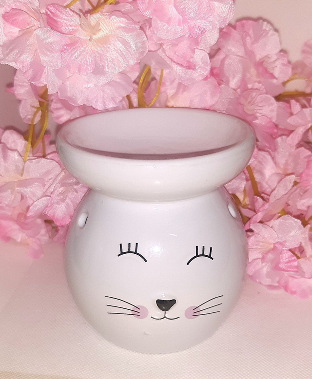 Brûle-Parfum chat blanc
