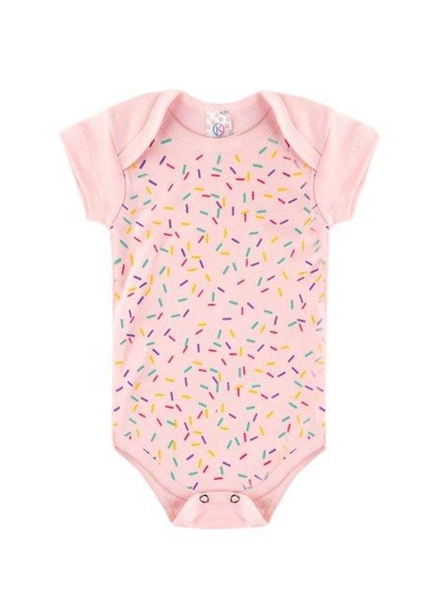 Body Manga Curta Floquinhos Tam. GG