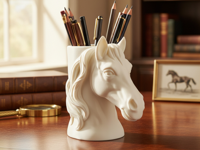 Porta Lápis/Canetas Cabeça de Cavalo