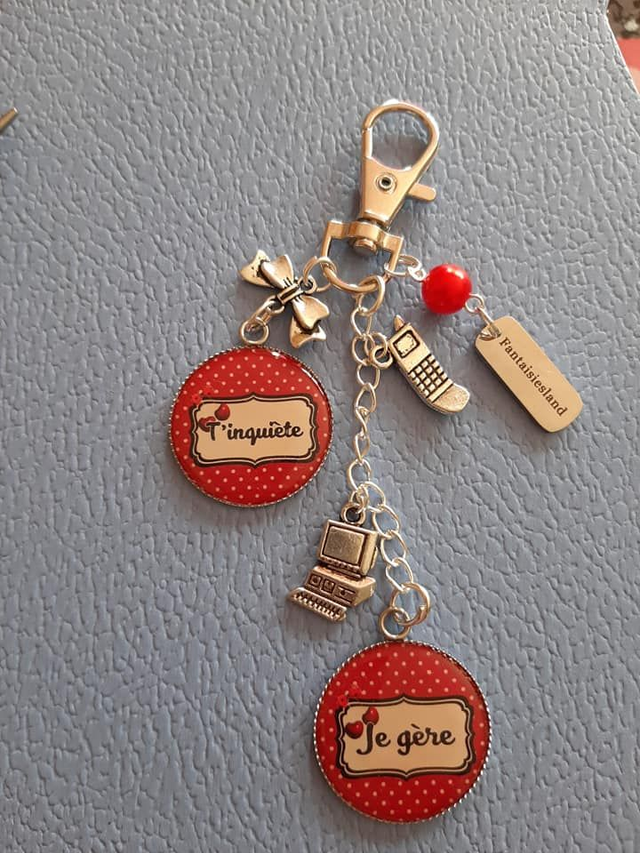 Bijou de sac argenté - t'inquiète je gère