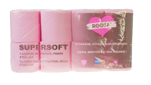 Roosa® Supersoft wc-paperi 8rll pakkaus