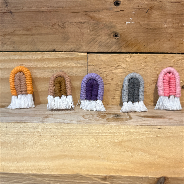 Macrame Rainbow Magnets 